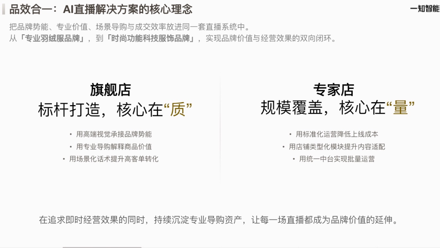 店型分工:旗舰店做质,专家店做量方案页面
